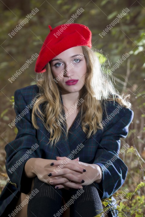 Fashionable red berette