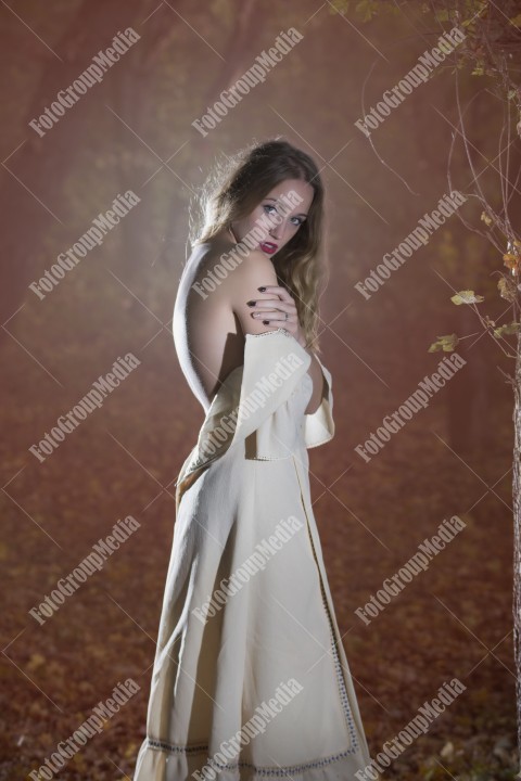 Fantasy Fairy Tale Forest , young woman posing as nymph