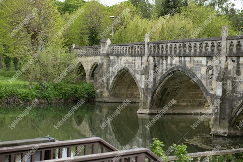 Batheaston old Toll Bridge on Avon river, Uk