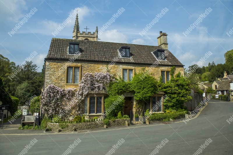 Old houses from Castle Combe village , Wiltshire, UK