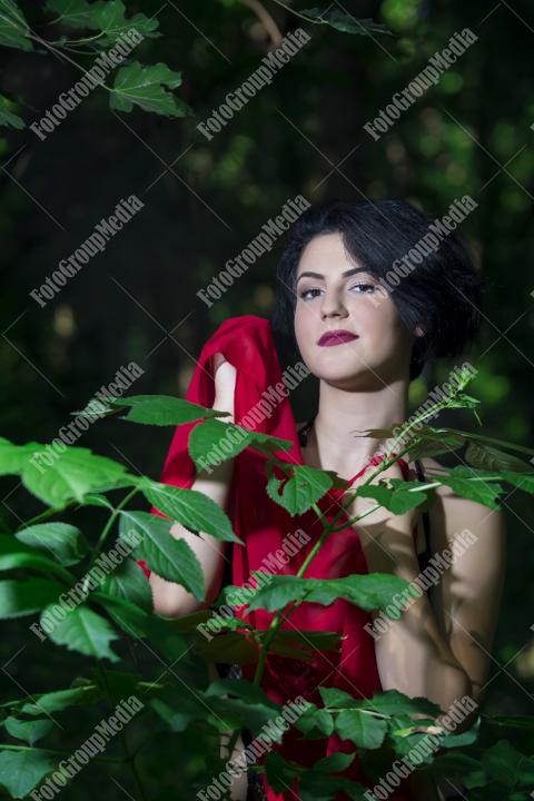 Pretty young girl posing outdoor