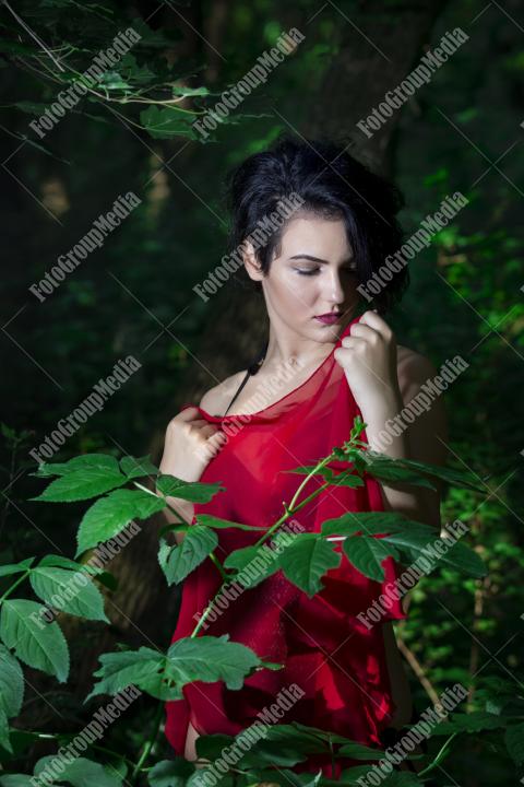 Pretty young girl posing outdoor