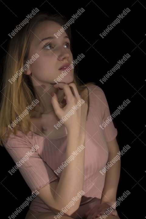 Close up portrait of a beautiful young woman