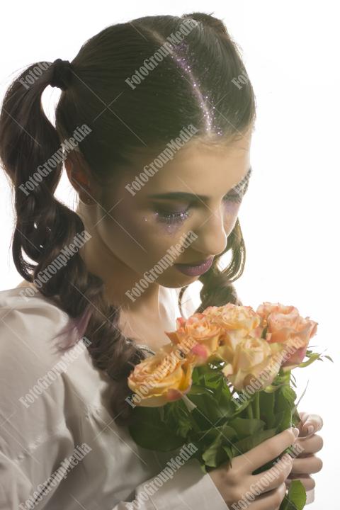 Pony tails and yellow roses