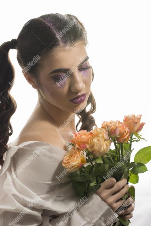 Pony tails and yellow roses