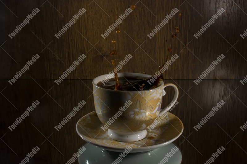 Splash in a cup of coffee