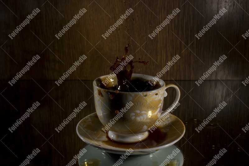 Splash in a cup of coffee