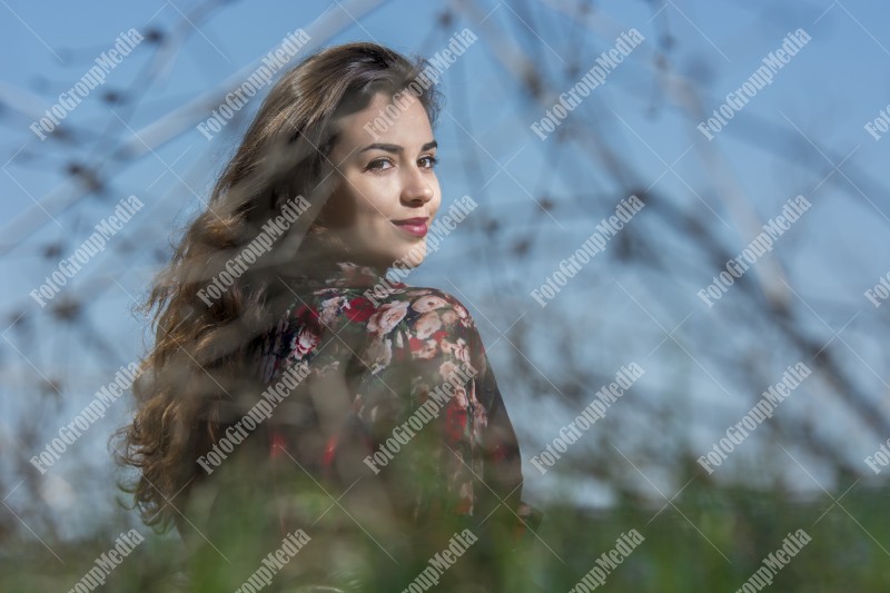 Natural beauty posing outdoor