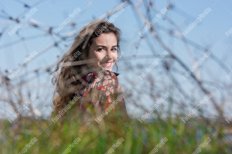 Natural beauty posing outdoor