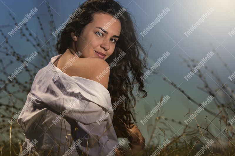 Natural beauty posing outdoor