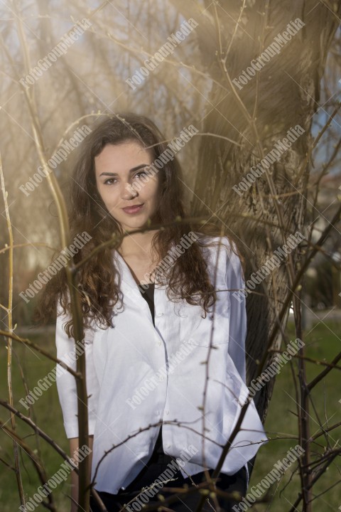 Natural beauty posing outdoor