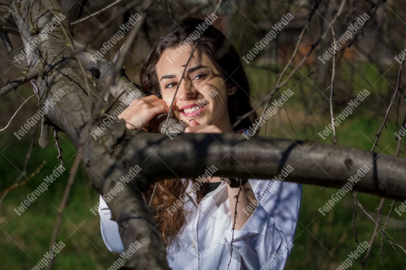 Natural beauty posing outdoor