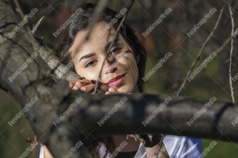 Natural beauty posing outdoor