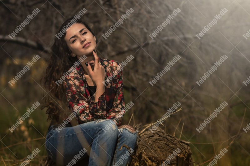 Natural beauty posing outdoor