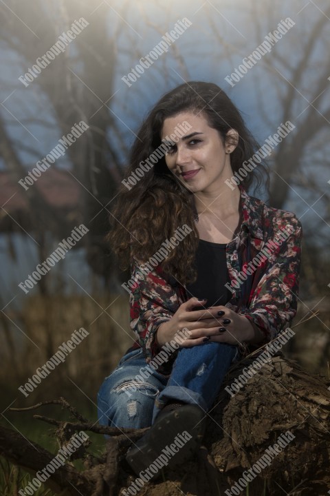 Natural beauty posing outdoor