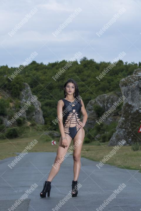 Confident woman posing outdoor