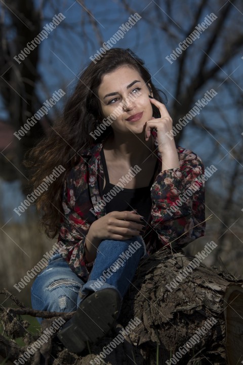 Natural beauty posing outdoor