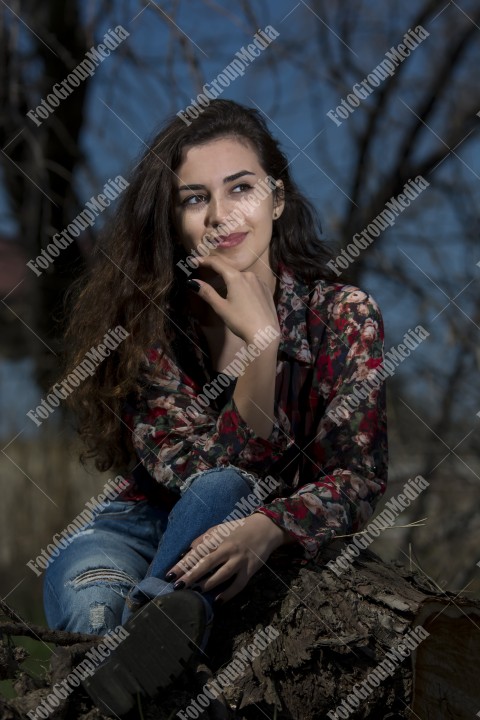 Natural beauty posing outdoor