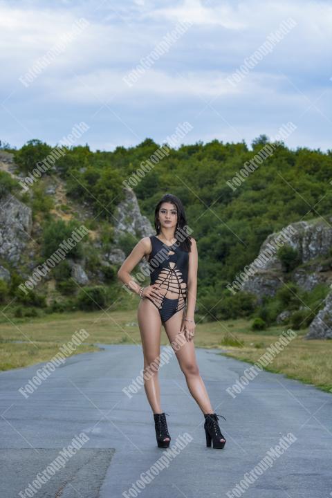 Confident woman posing outdoor
