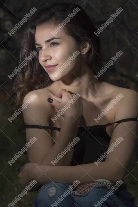 Natural beauty posing outdoor