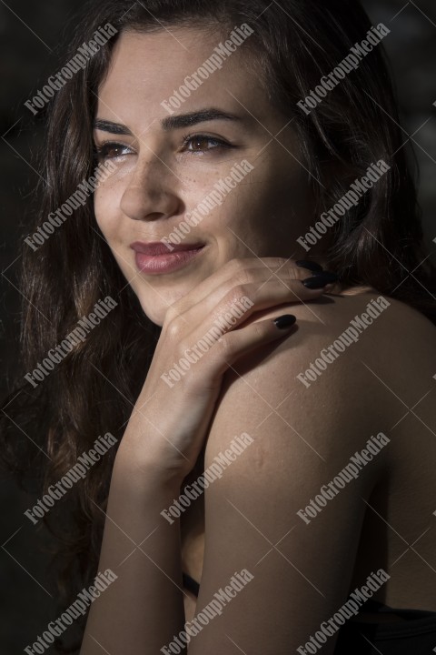Close up outdoor portrait
