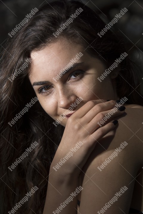 Close up outdoor portrait