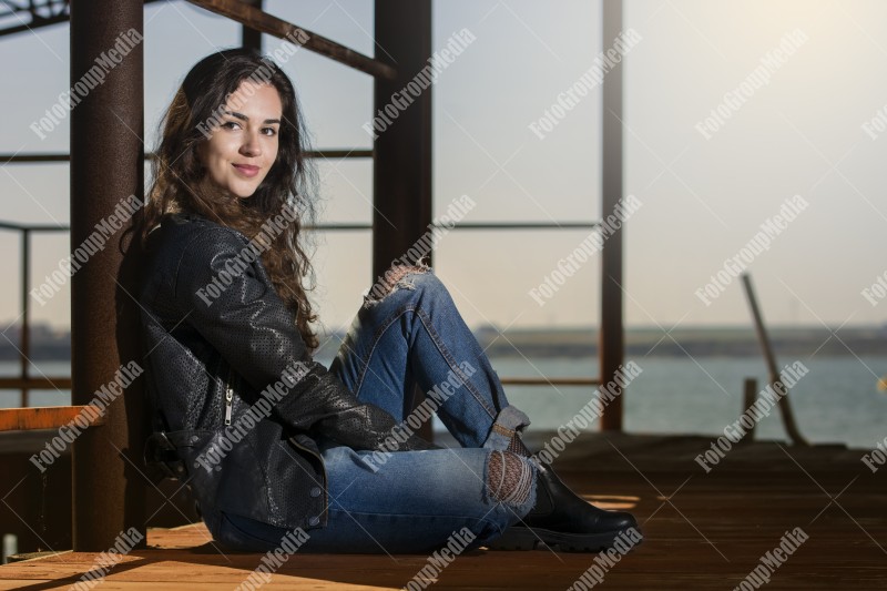 Enjoying a sunny day by the lake