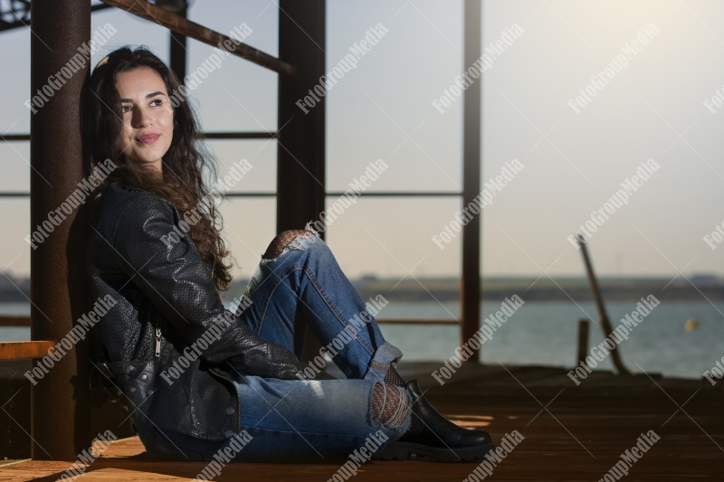 Enjoying a sunny day by the lake