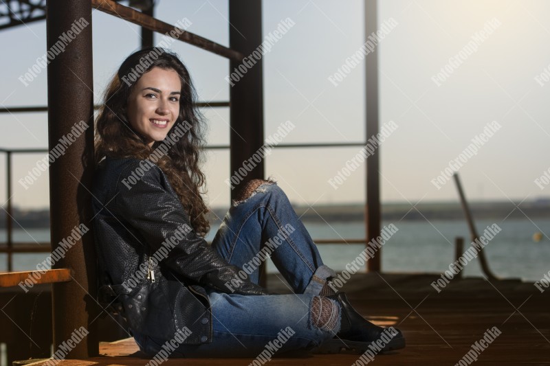 Enjoying a sunny day by the lake