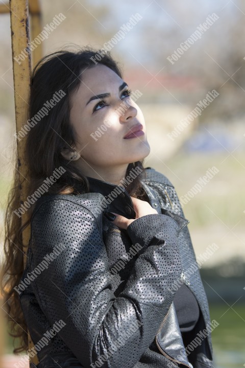 Close up outdoor portrait