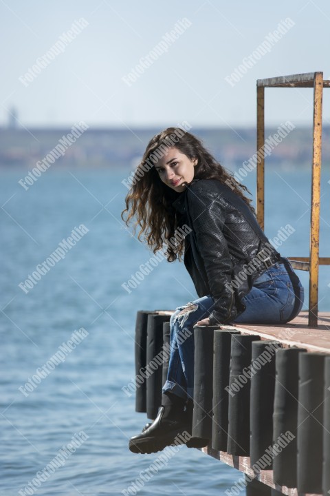 Enjoying a sunny day by the lake