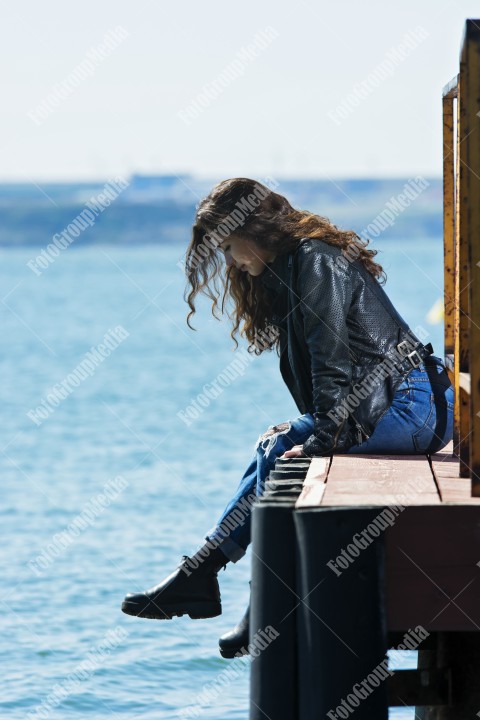 Enjoying a sunny day by the lake