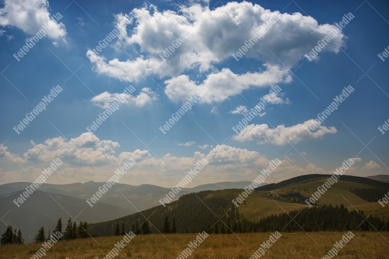 Panoramic view over Carpathians