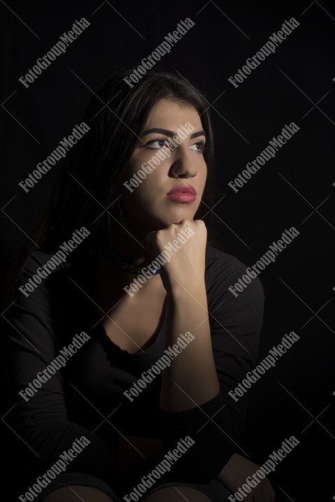 Young woman studio portrait