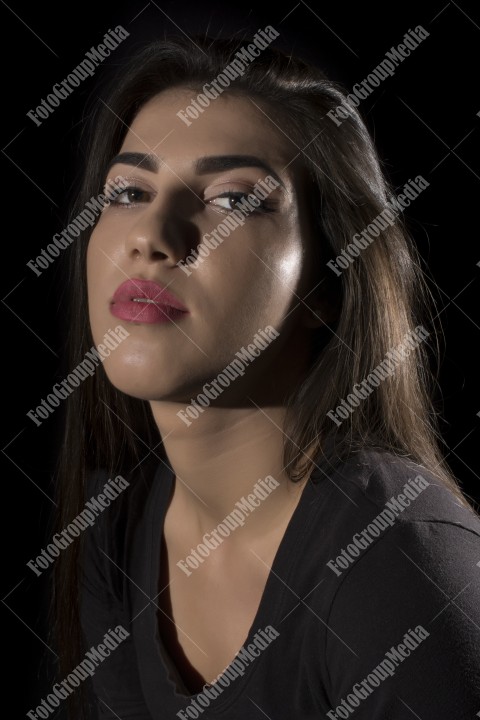 Young woman studio portrait