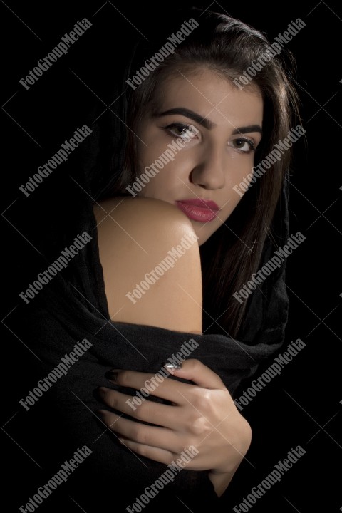 Young woman studio portrait