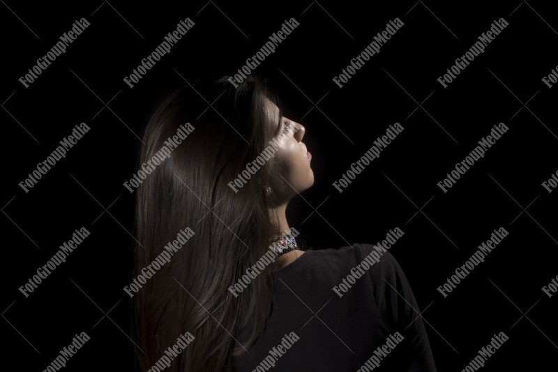 Side view close up portrait