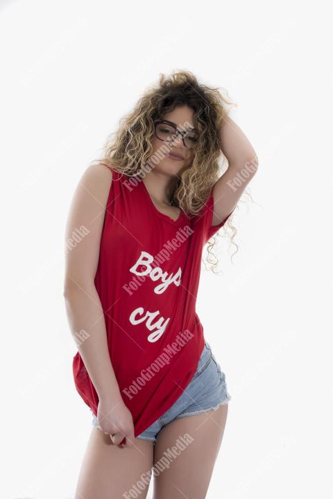 Confident woman with playful spirit