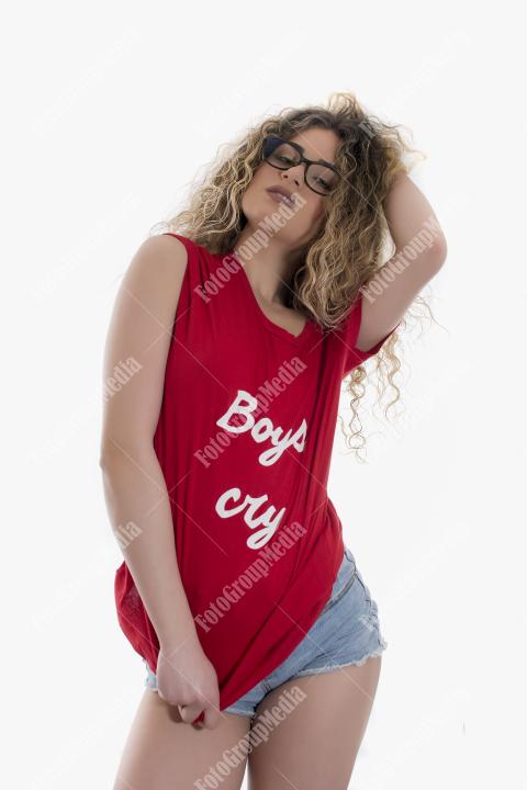 Confident woman with playful spirit