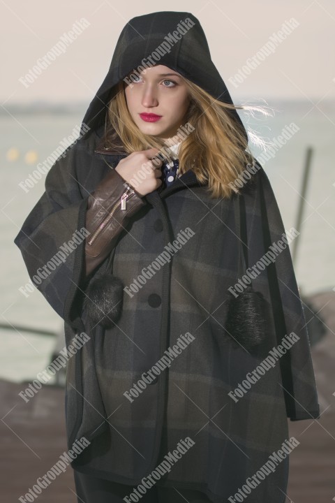 Posing for camera on pier