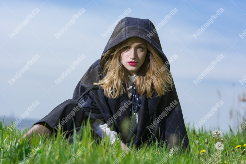 Happy young woman enjoying a spring day