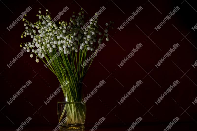 Lilly of the valley in a glass vase