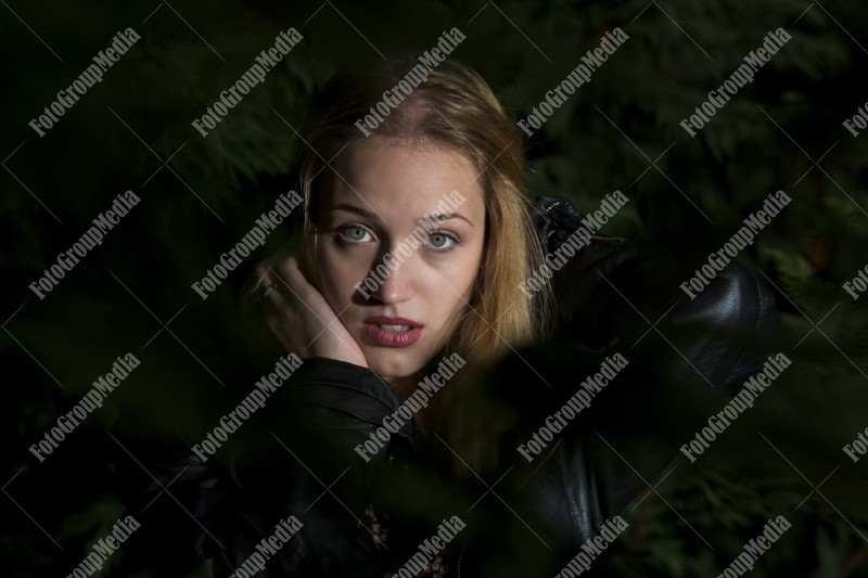 Close up portrait of a beautiful blonde woman