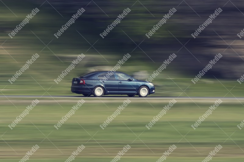 Abstract photo of speed blur car on motion blur background.