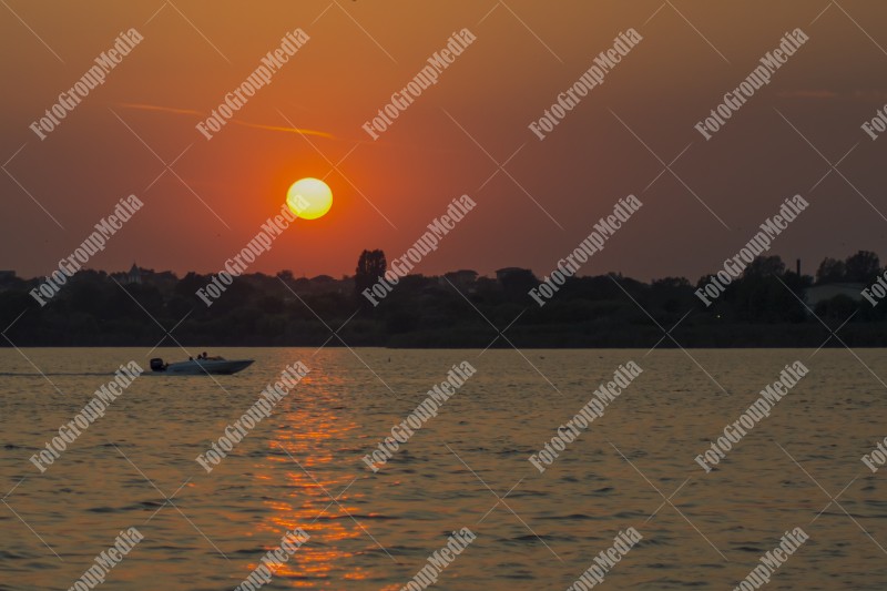 Sunset at Black Sea shore